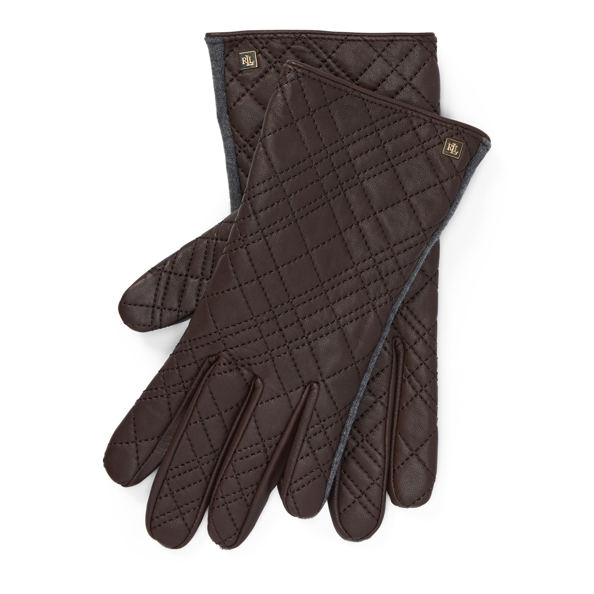 Ralph lauren store quilted leather gloves