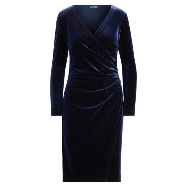 Velvet Surplice Dress Lauren 1