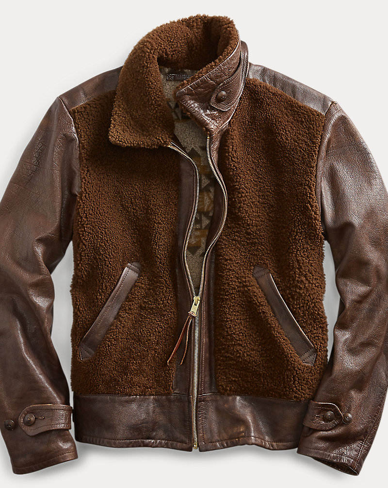 Leather-Shearling Jacket RRL 1
