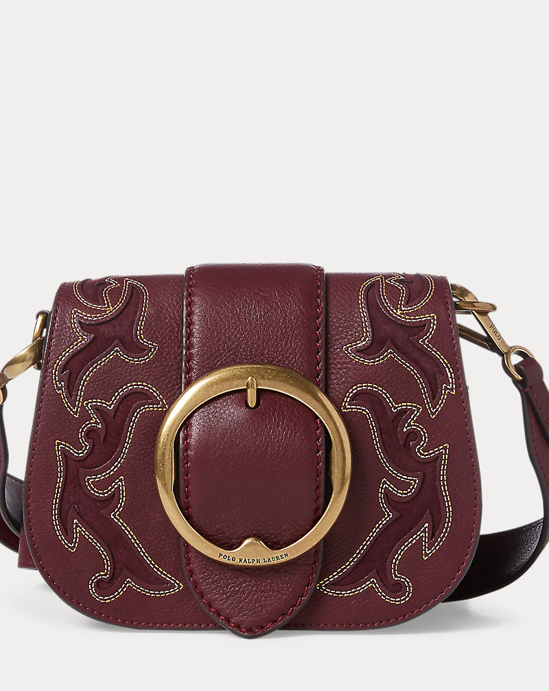 Suede-Trim Leather Lennox Bag Polo Ralph Lauren 1
