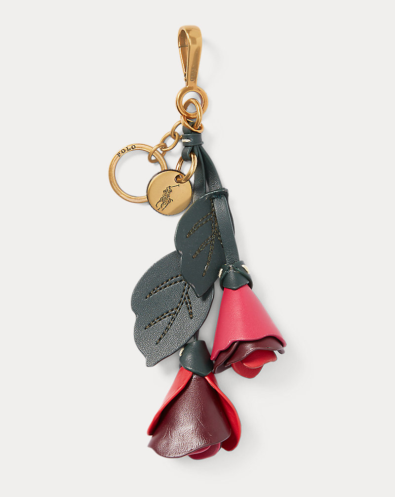 Leather-Flower Key Chain Polo Ralph Lauren 1