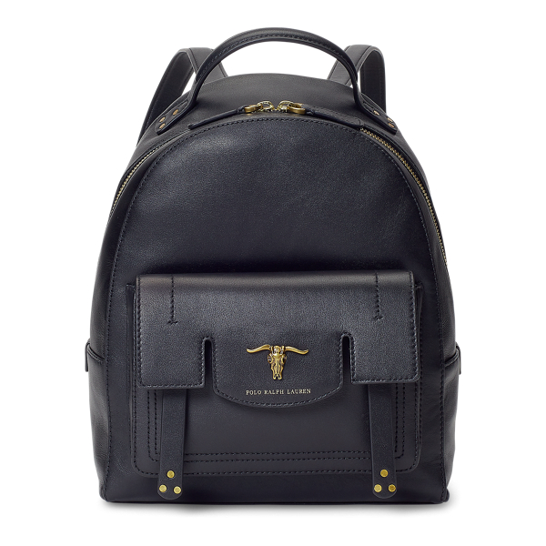 Steer-Head Leather Backpack Polo Ralph Lauren 1