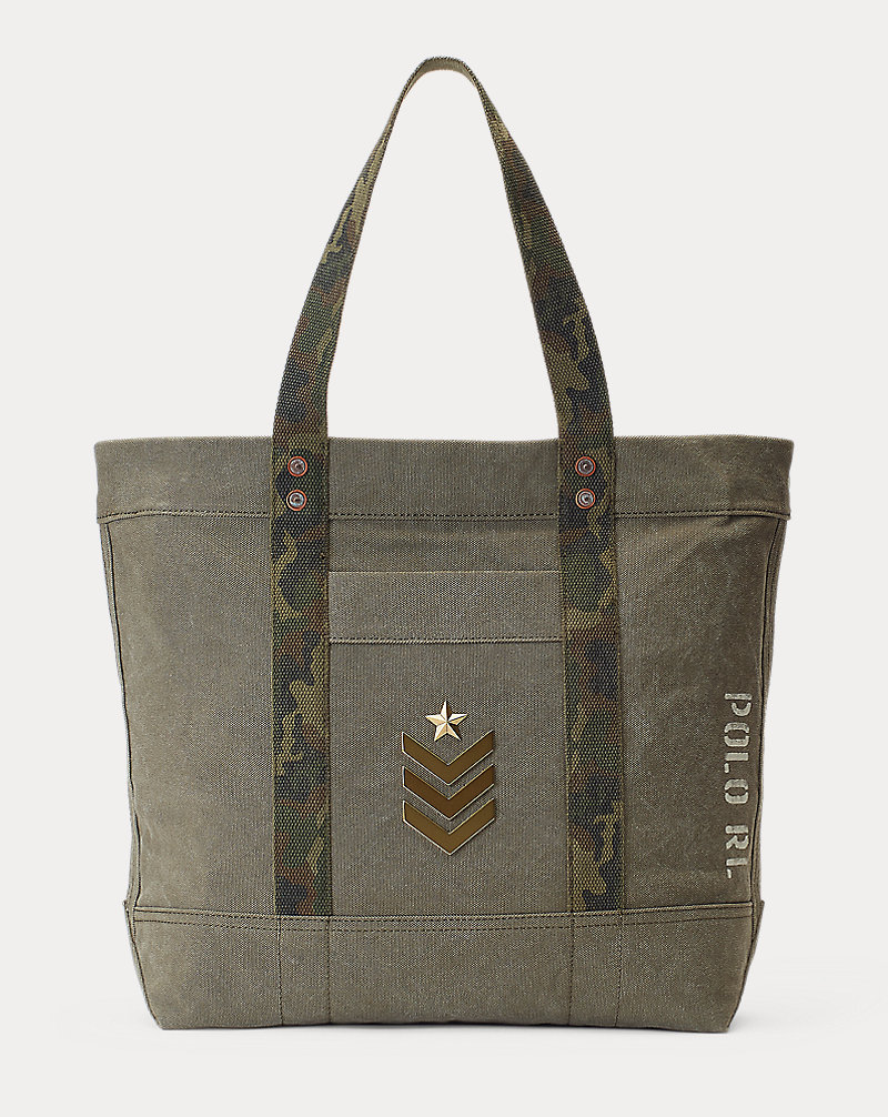 Military Canvas Tote Bag Polo Ralph Lauren 1