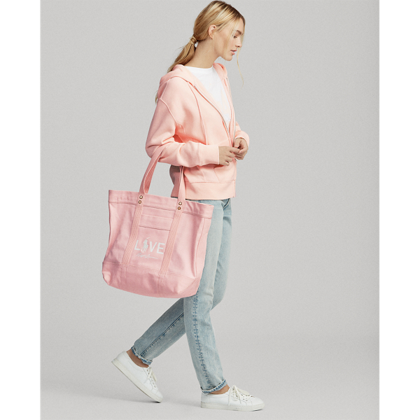 Canvas Love Pink Tote Bag Pink Pony 1
