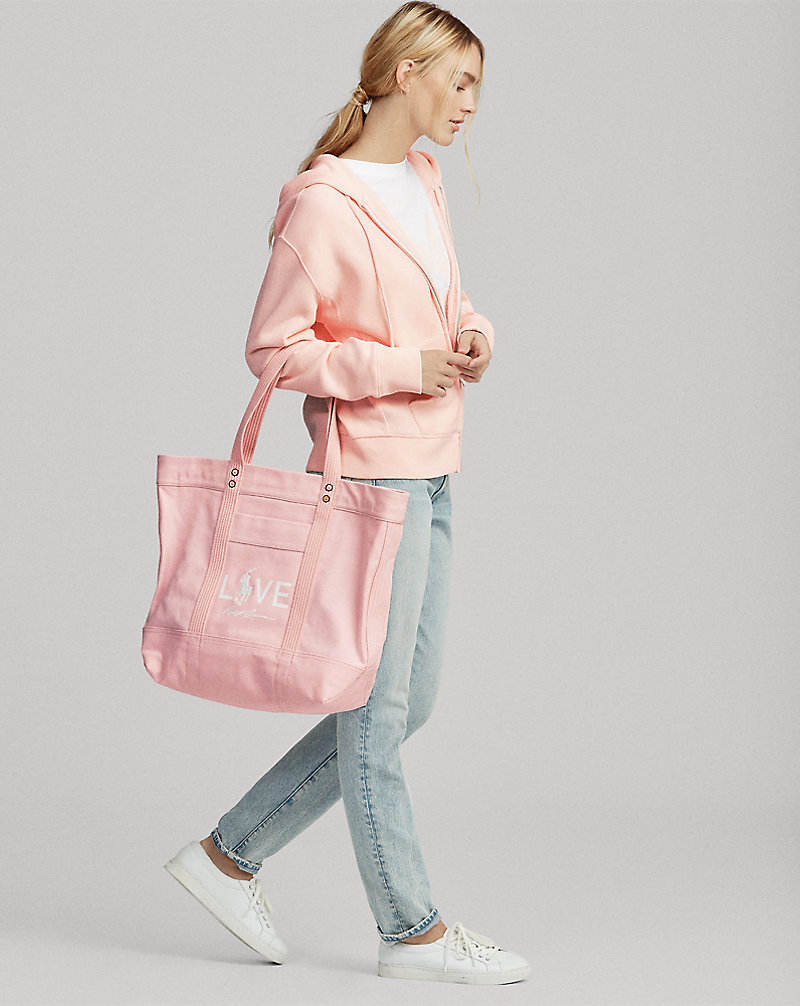 Canvas Love Pink Tote Bag Pink Pony 1
