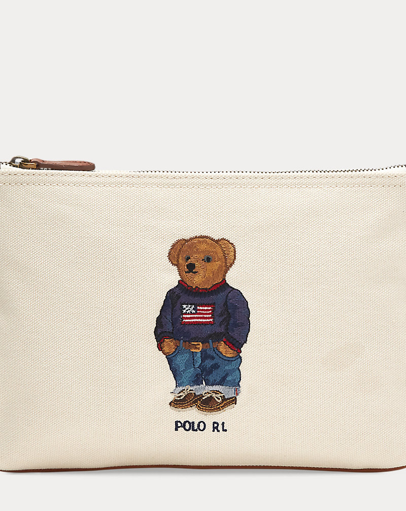 Polo Bear Canvas Zip Pouch Polo Ralph Lauren 1