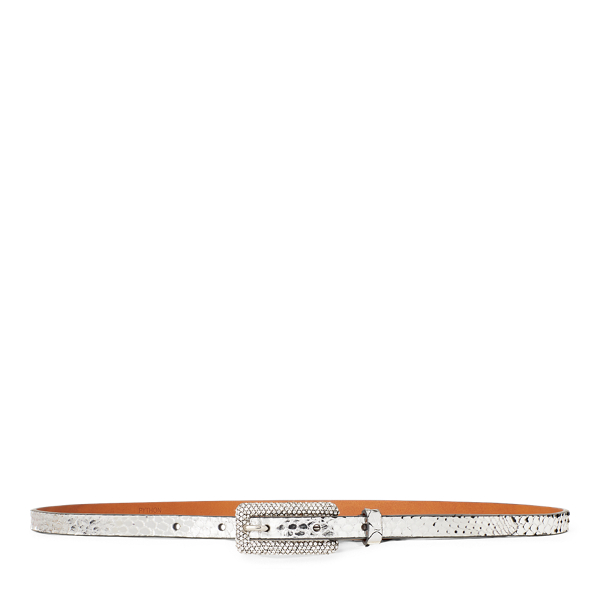 Crystal Buckle Python Belt voor dames | Ralph Lauren® NL