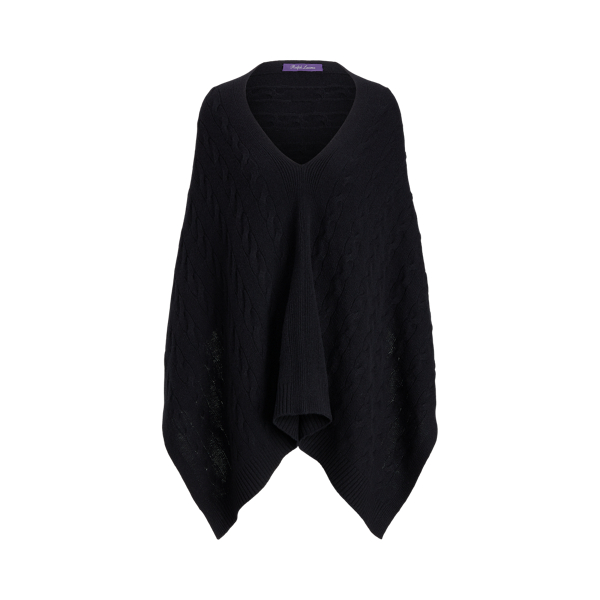 Cable Cashmere Poncho Scarf