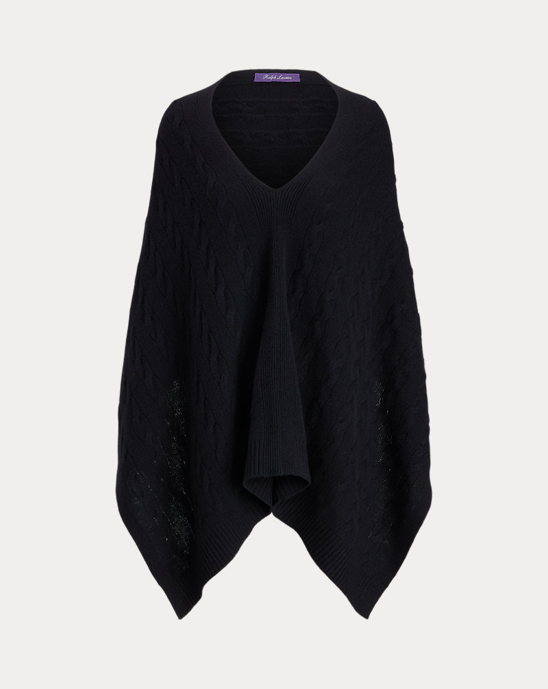 Cable Cashmere Poncho Scarf Ralph Lauren Collection 1