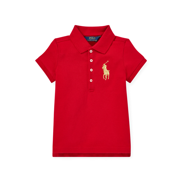 Big pony stretch mesh polo store