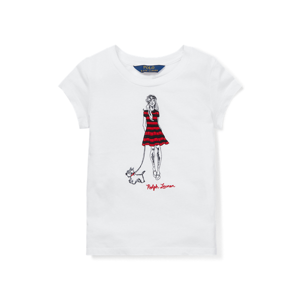 Embroidered Cotton T-Shirt GIRLS 1.5-6.5 YEARS 1
