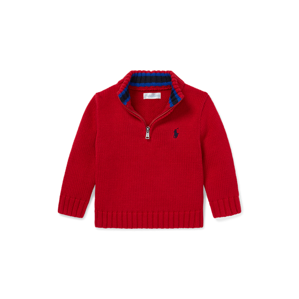 Cotton Half-Zip Jumper Baby Boy 1