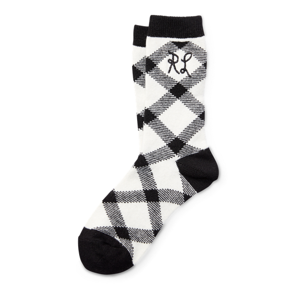RL Buffalo Check Boot Socks Polo Ralph Lauren 1