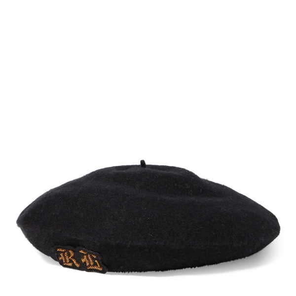 Embroidered Wool Beret Polo Ralph Lauren 1