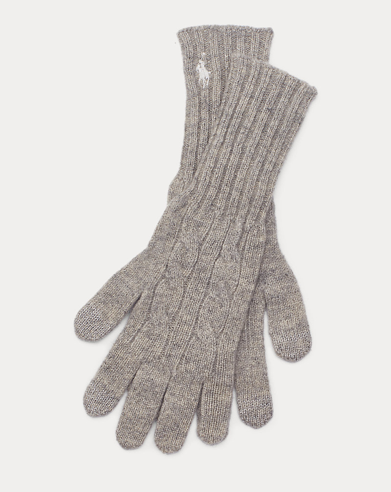 Cable Cashmere-Blend Gloves Polo Ralph Lauren 1
