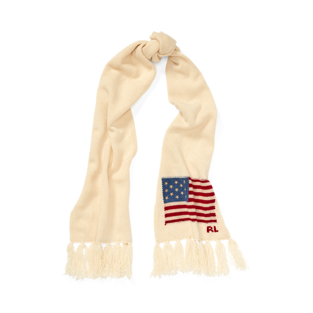Flag Fringe Wool Scarf