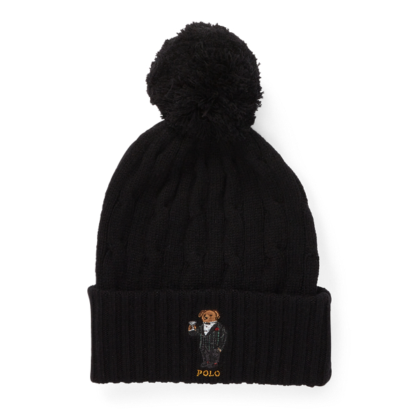 Polo bear beanie black 2025