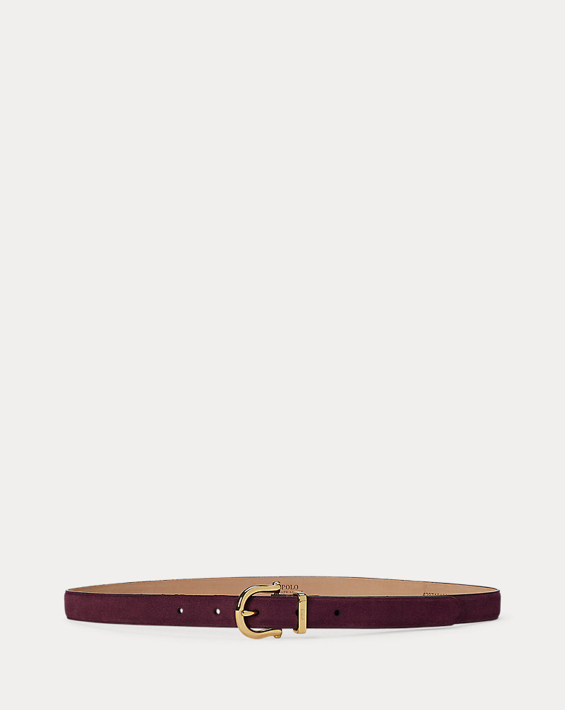 Cintura sottile in cuoio nappa Polo Ralph Lauren 1
