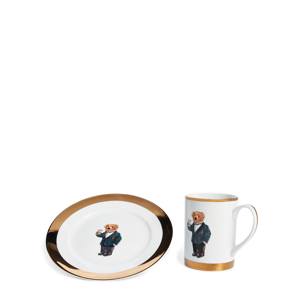 Thompson Polo Bear Plate & Mug Gift Set