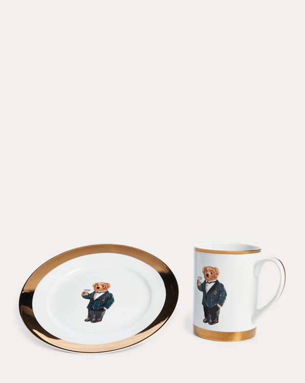 Thompson Polo Bear Plate & Mug Gift Set