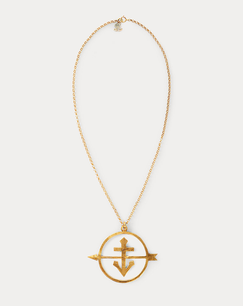 Gold-Plated Anchor Necklace Ralph Lauren Collection 1
