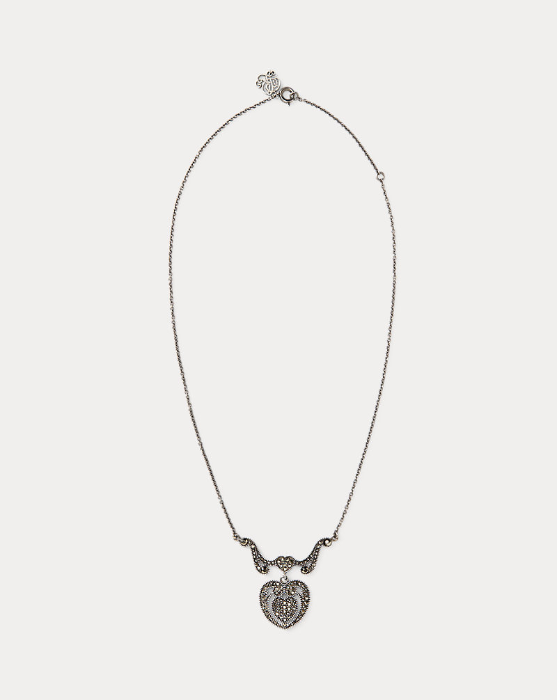 Large Heart Pendant Necklace Ralph Lauren Collection 1