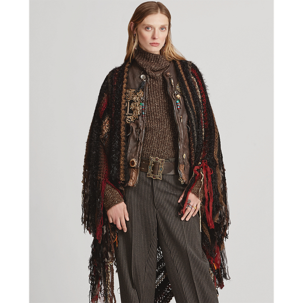 Wool Blend Blanket Poncho for Women Ralph Lauren CH