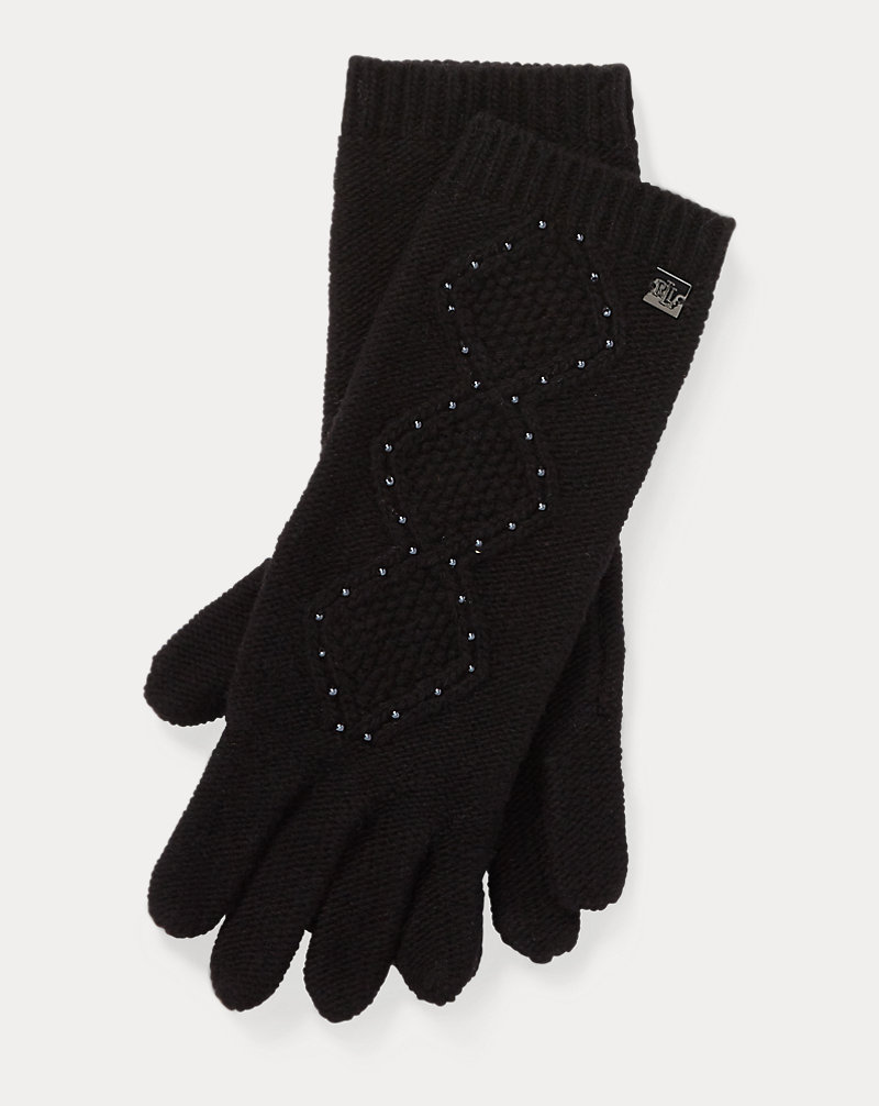 Cable-Knit Tech Gloves Lauren 1
