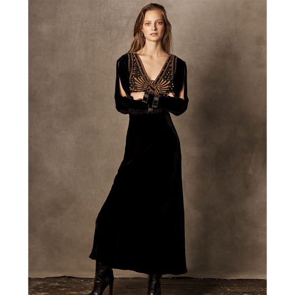 Gail Beaded Evening Dress Ralph Lauren Collection 1