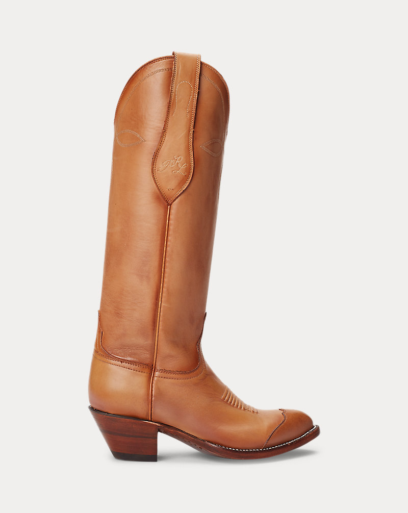 Kiera Leather Cowboy Boot Polo Ralph Lauren 1