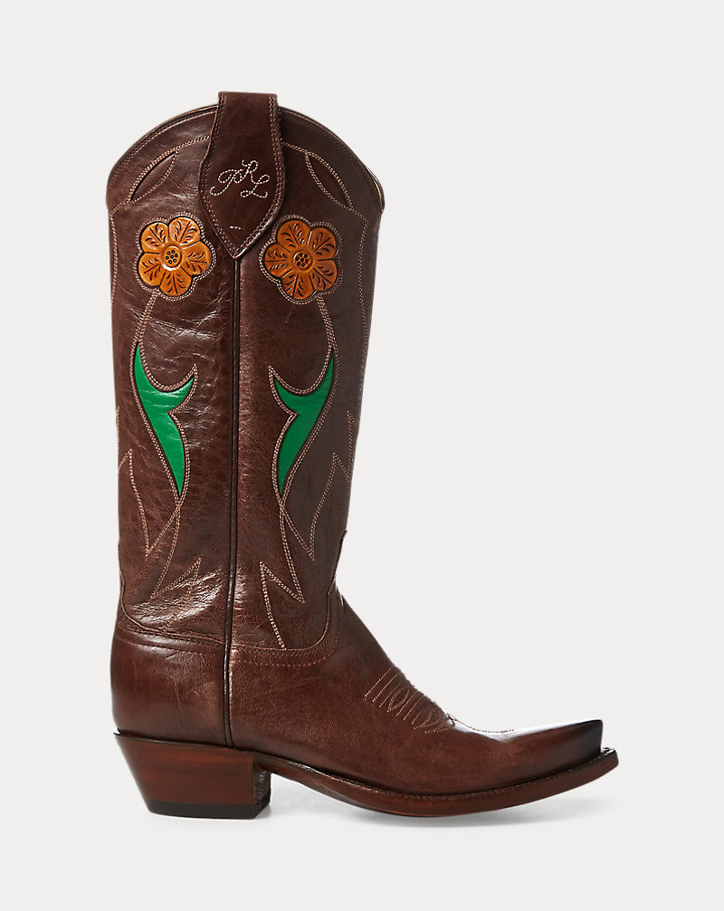 Selene Leather Cowboy Boot Polo Ralph Lauren 1