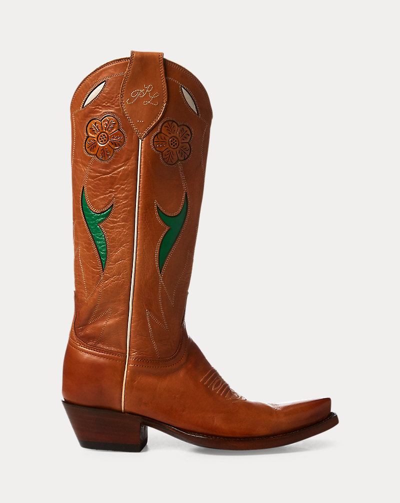 Selene Leather Cowboy Boot Polo Ralph Lauren 1