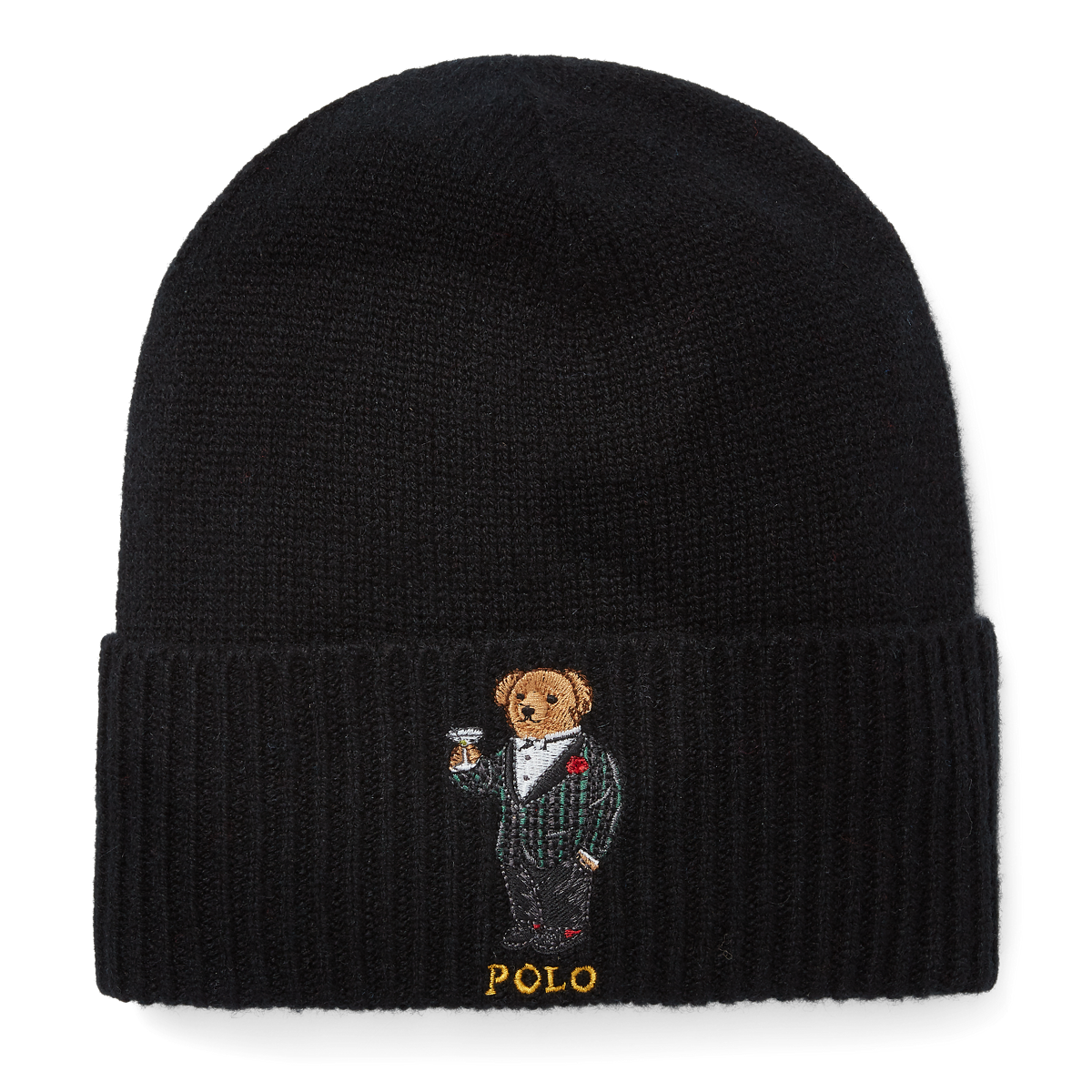 Cashmere Wool Polo Bear Hat