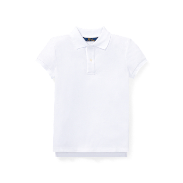 girls white school polo shirts