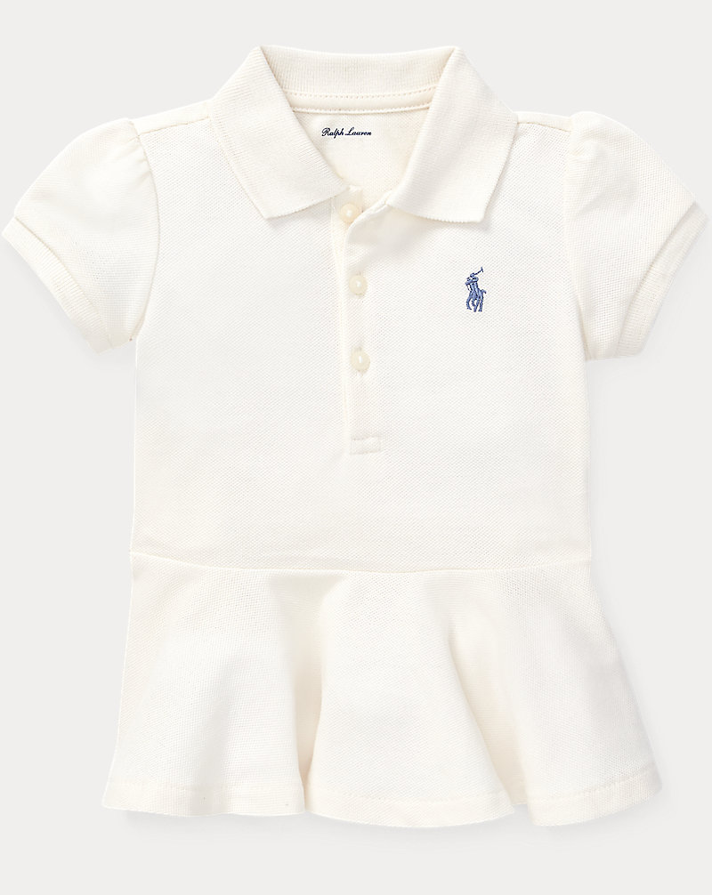 Cotton Mesh Peplum Polo Shirt Baby Girl 1