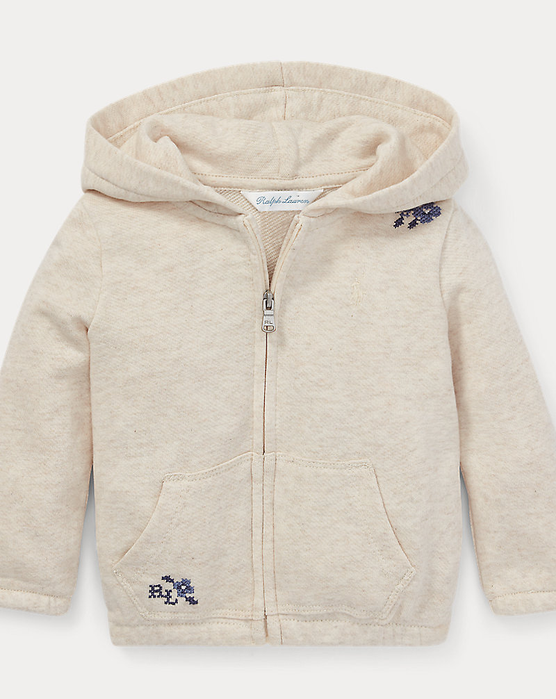 Embroidered Terry Hoodie Baby Girl 1