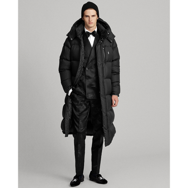 Men's hooded ripstop down coat discount
