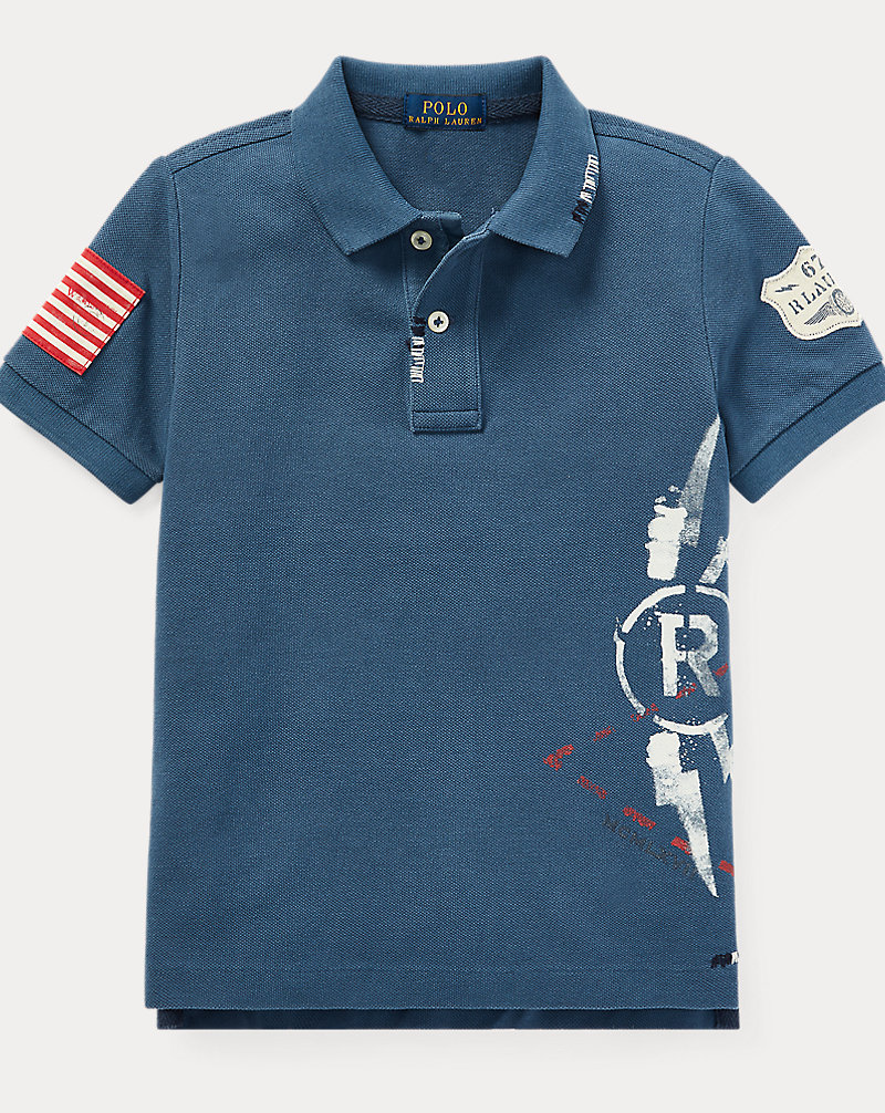 Cotton Mesh Graphic Polo BOYS 1.5-6 YEARS 1