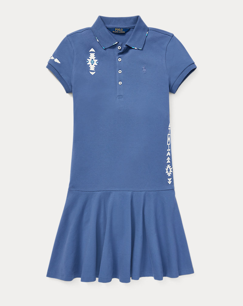 Embroidered Mesh Polo Dress GIRLS 7-14 YEARS 1