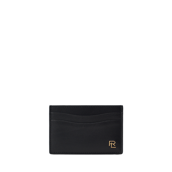 Monogram-Plaque Calfskin Card Case