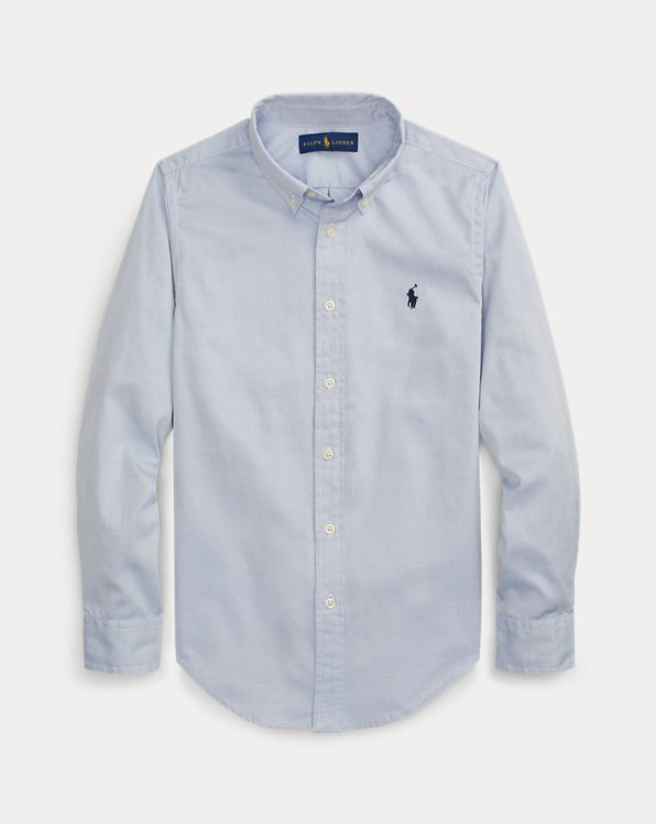 Ralph Lauren Long Sleeve Shirt blue-white allover print casual look Fashion Formal Shirts Long Sleeve Shirts 