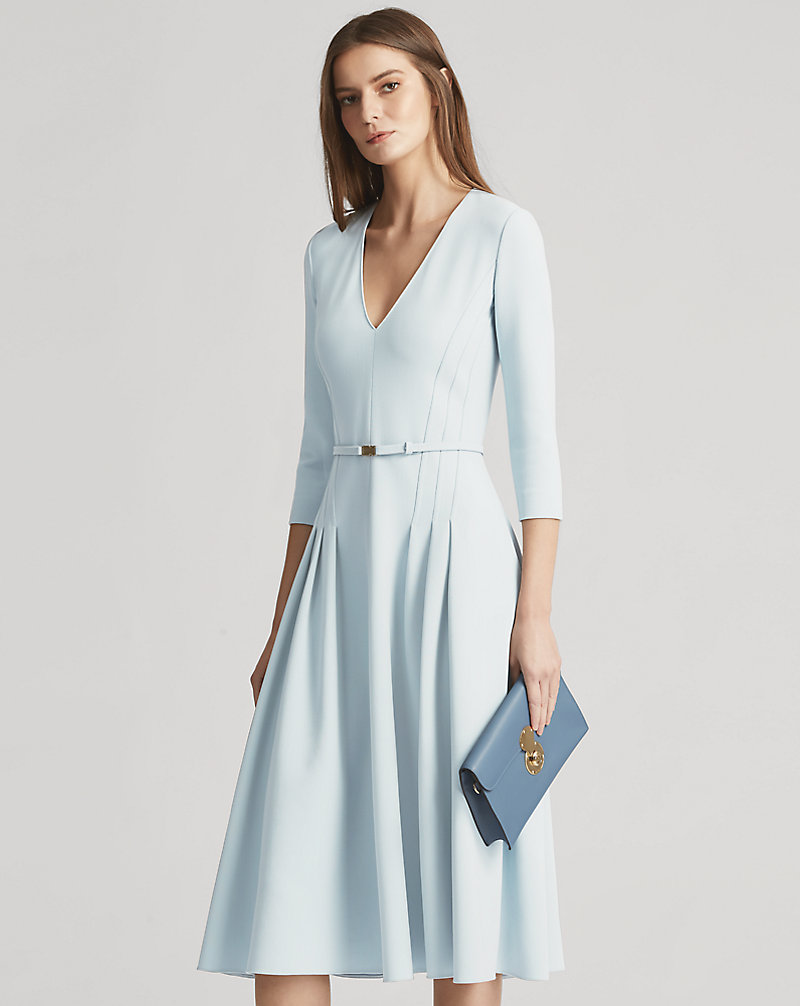 Raeana Wool-Blend Dress Ralph Lauren Collection 1