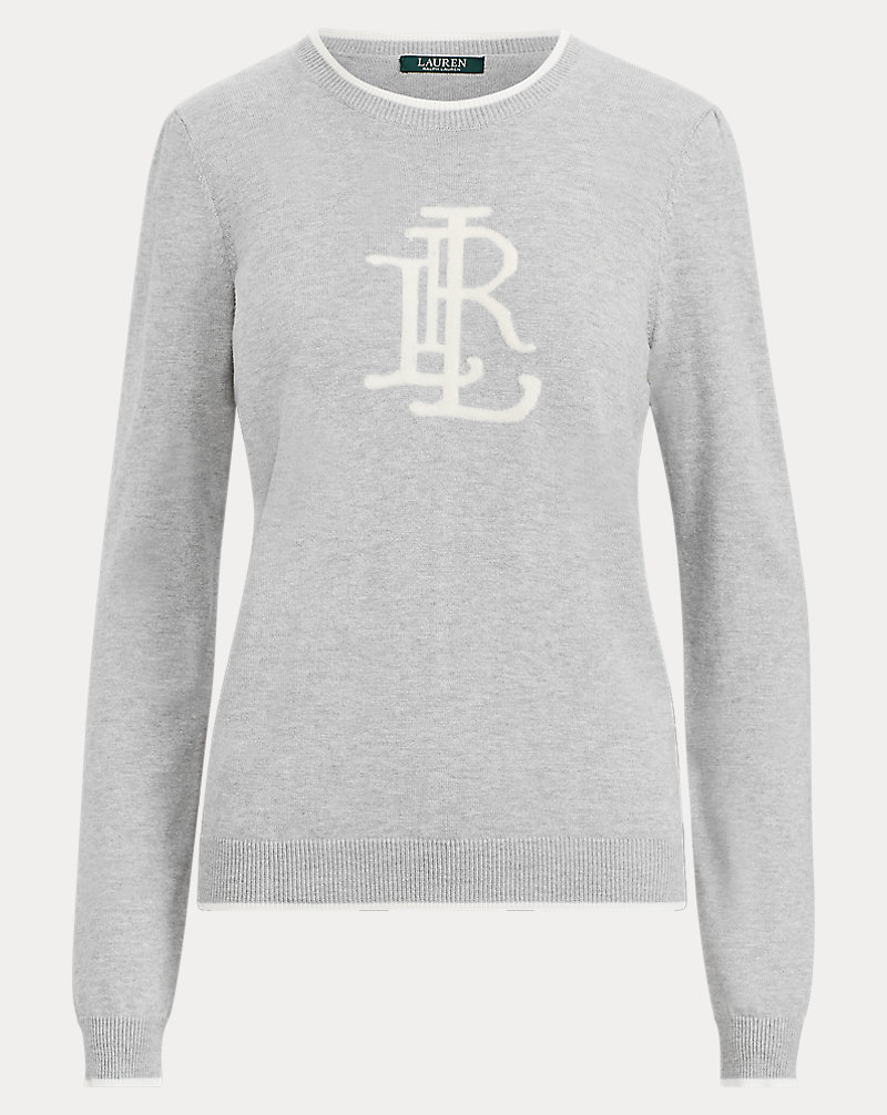 Monogram Cotton-Blend Sweater Lauren 1