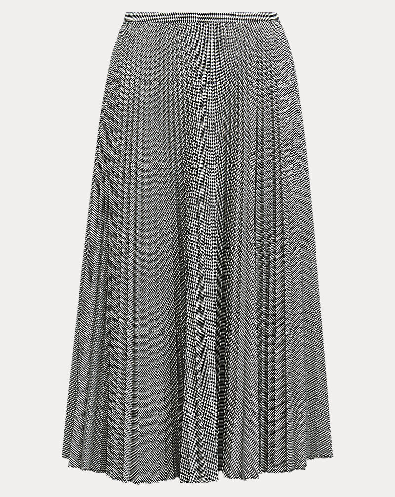 Pleated Twill A-Line Skirt Lauren 1