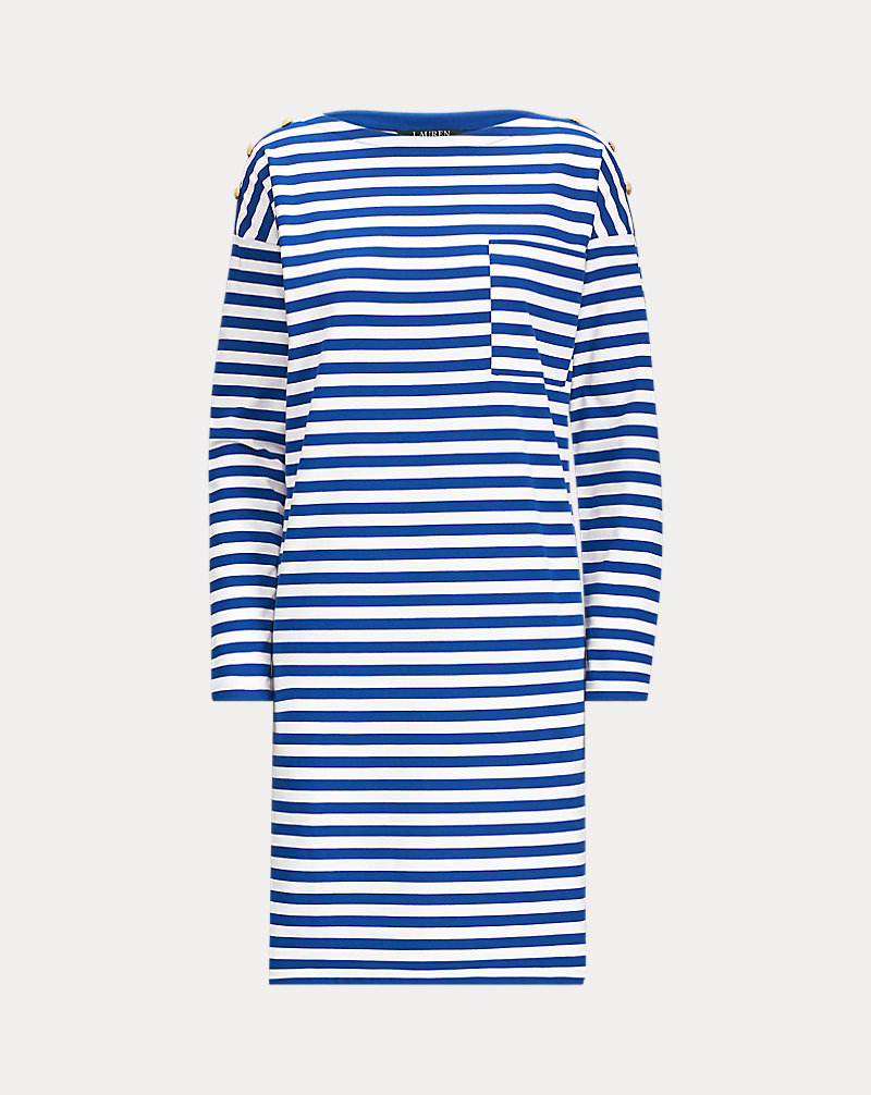 Striped Cotton T-Shirt Dress Lauren 1
