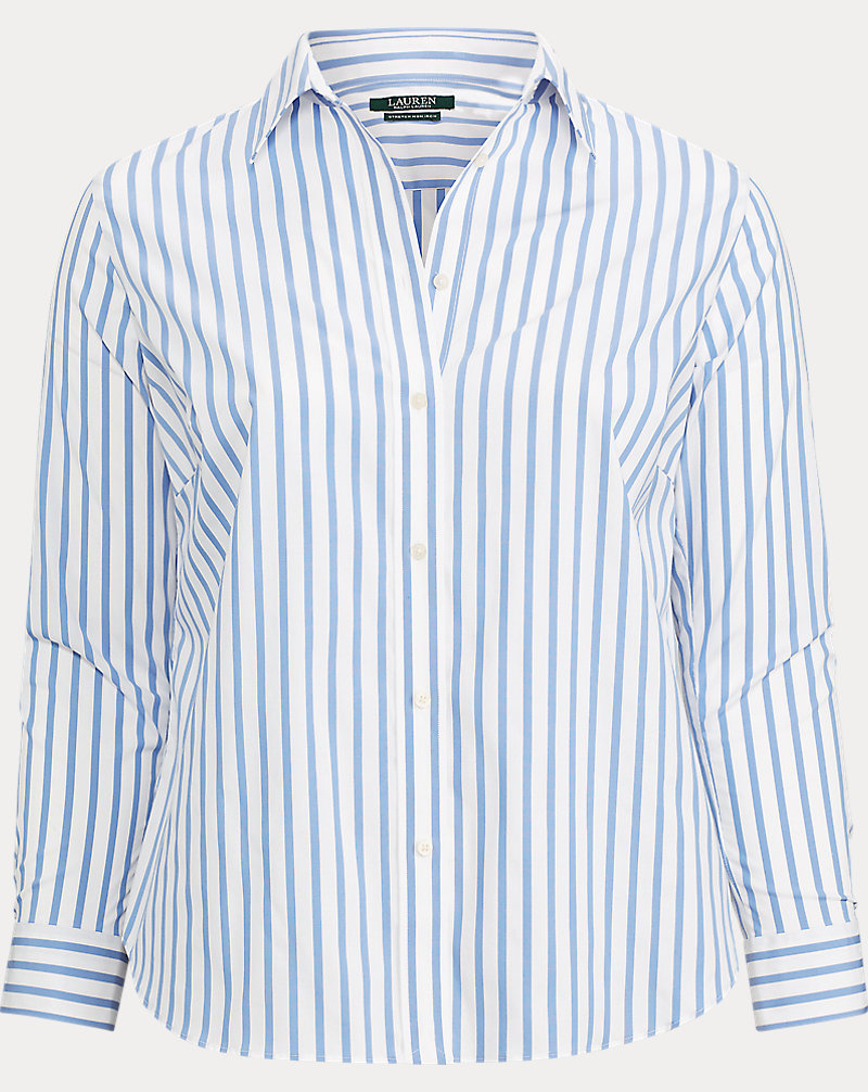Striped Button-Down Shirt Lauren Woman 1