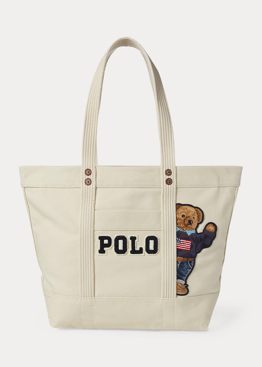 Canvas Polo Bear Tote Bag