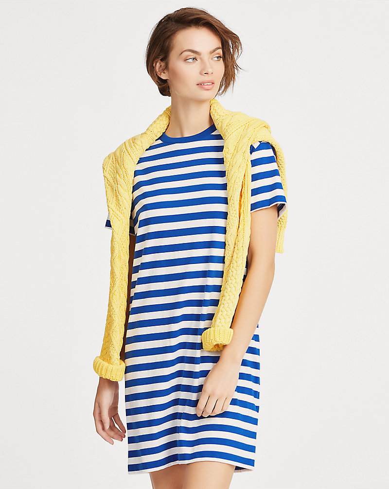 Striped Cotton T-Shirt Dress Polo Ralph Lauren 1