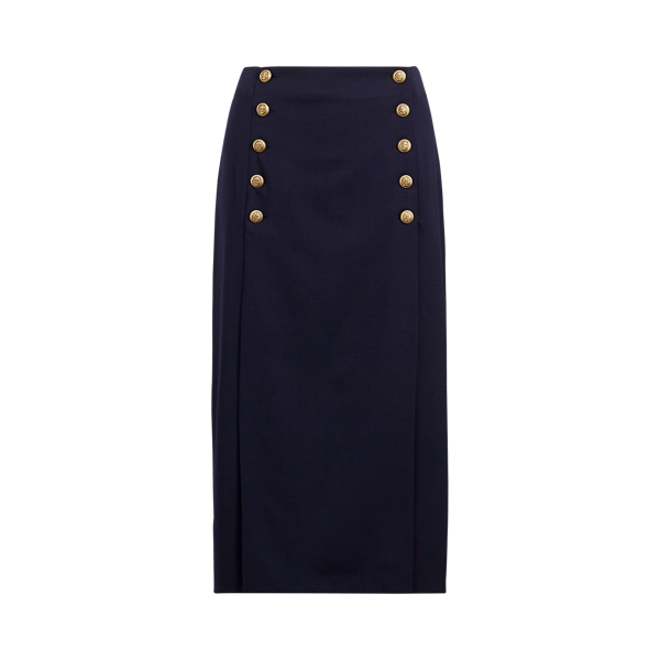 Double-Breasted Wool Skirt for Women | Ralph Lauren® UK