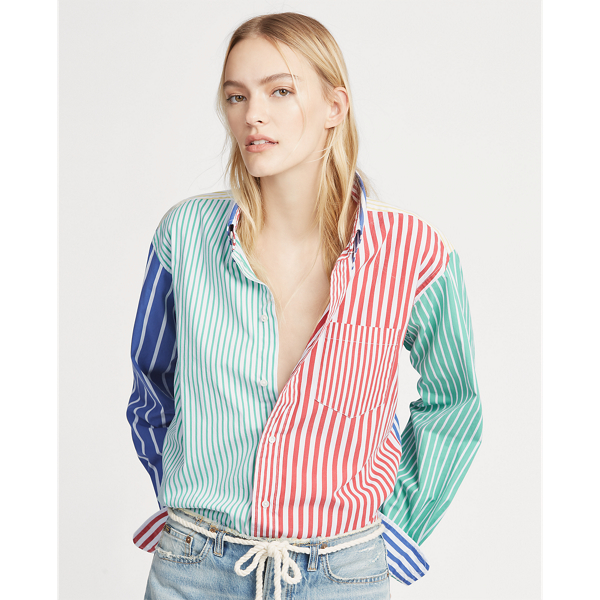 Striped Cotton Big Shirt Polo Ralph Lauren 1